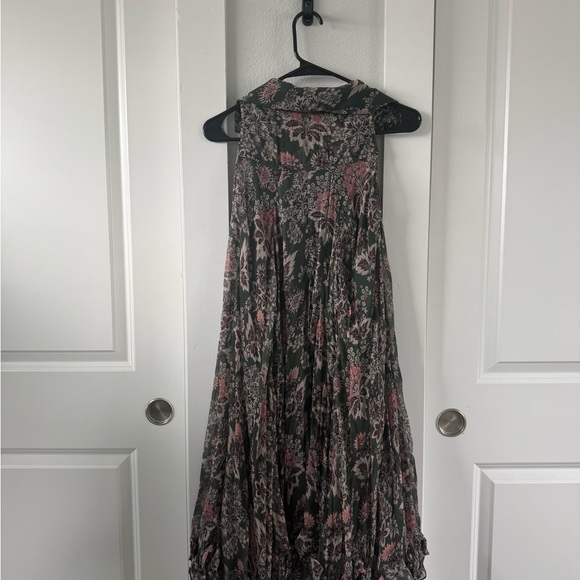 Anthropologie Black and Pink Floral Mini Dress - Picture 3 of 3